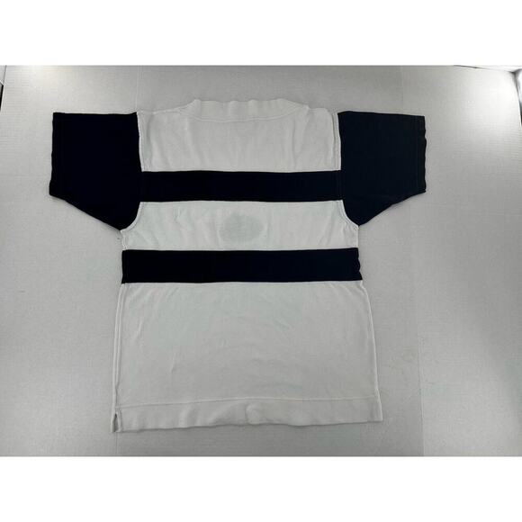 Gucci Men’s T Shirt Sz L Logo Navy Blue White Stripe Nautical Old Money Luxury - Picture 7 of 10